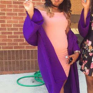 Pink off-the-shoulder Dress!